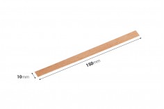 Mumlar için metal tabanlı 10x105 mm ahşap fitiller - 25 adet